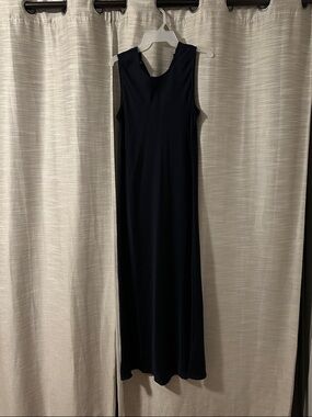 Sleeveless Navy Maxi Dress